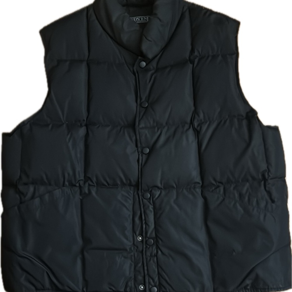Lands' End GooseDown Black Puffer Vest Black XL